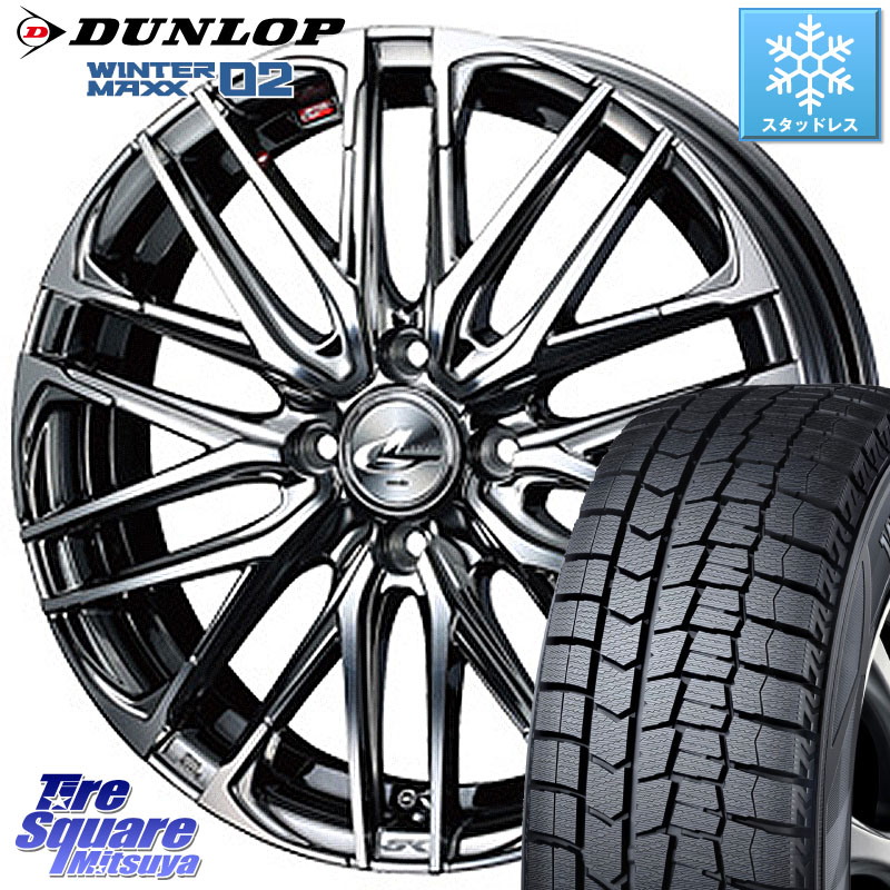 DUNLOP ウィンターマックス02 WM02 ダンロップ スタッドレス ミツヤ 175/60R16 WEDS レオニス SK ウェッズ Leonis ホイール 16インチ 16 X 6.0J +42 4穴 100 アクア クロスビー