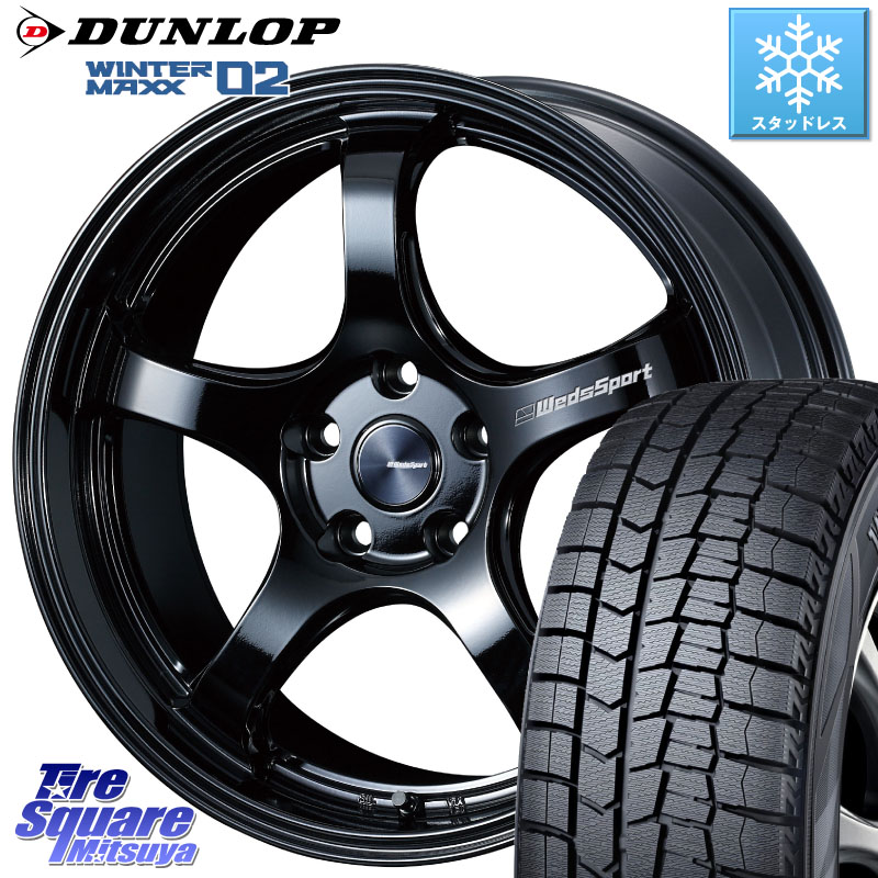 DUNLOP ウィンターマックス02 WM02 ダンロップ スタッドレス ミツヤ 235/50R18 WEDS 72767 RN-05M ウェッズ スポーツ ホイール 18インチ 18 X 8.0J(AUDI Q3 8UC) +45 5穴 112 アウディ Q3 8U系