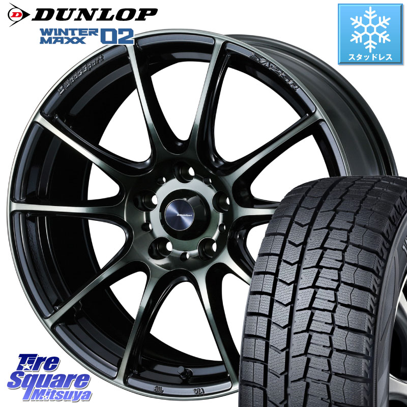 DUNLOP ウィンターマックス02 WM02 ダンロップ スタッドレス ミツヤ 235/50R18WEDS WedsSport SA-25R SA25R ウェッズ スポーツ ホイール 18インチ 18X7.5J 45 5穴 114.3 30系アルファード/ヴェルファイア 20系アルファード エスティマ ヴェルファイアハイブリッド ヴェ|タイヤスクエアミツヤ