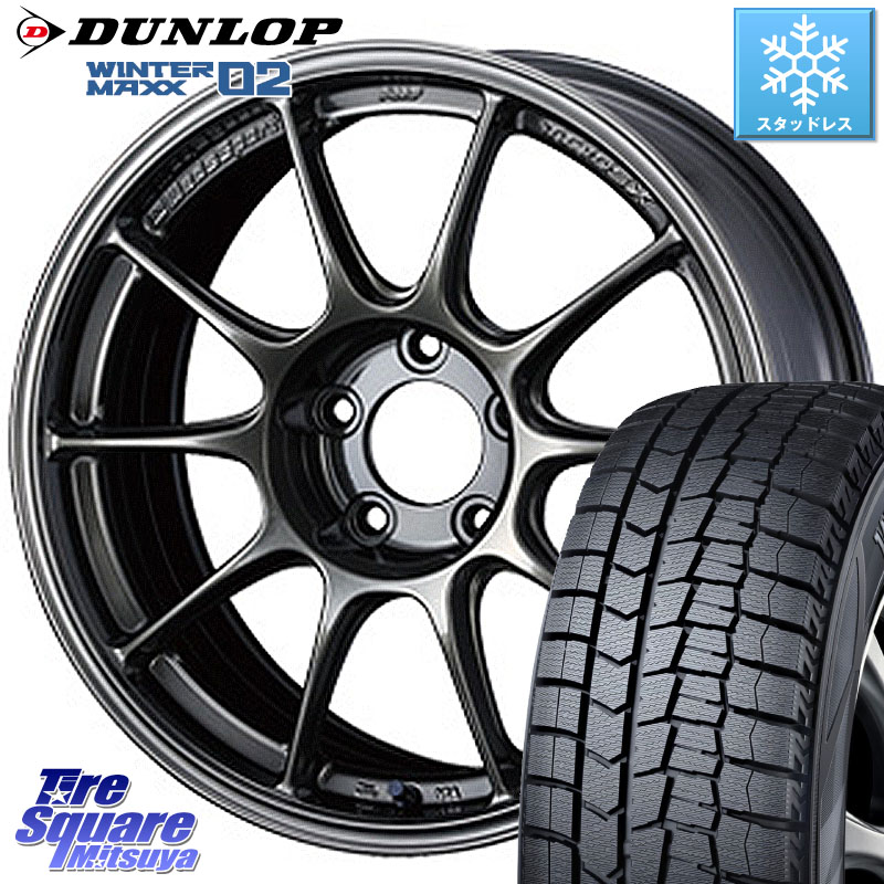 DUNLOP ウィンターマックス02 WM02 ダンロップ スタッドレス ミツヤ 225/50R17WEDS WedsSport TC-105X TC105X ウェッズ スポーツ ホイール 17インチ 17X8.0J 32 5穴 114.3|タイヤスクエアミツヤ