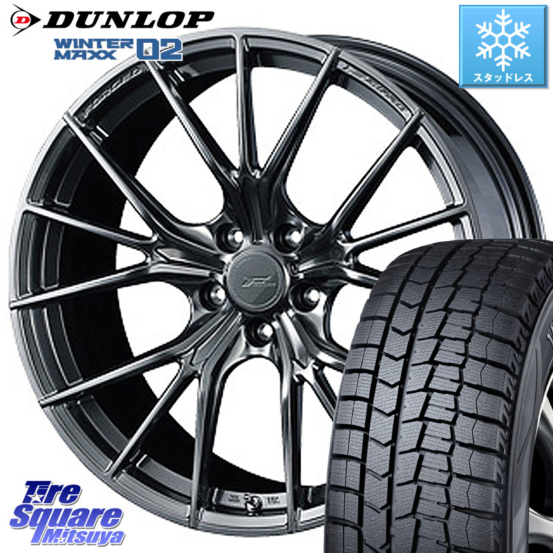DUNLOP ウィンターマックス02 WM02 STD CUV ダンロップ スタッドレス ミツヤ 225/45R18 WEDS F ZERO FZ-1 FZ1 鍛造 FORGED ホイール18インチ エフゼロ 18 X 7.5J +48 5穴 114.3 プリウスアルファ P15キックス リーフ RP6～8ステップワゴン CX-3 レヴォーグ RC系オデッセ
