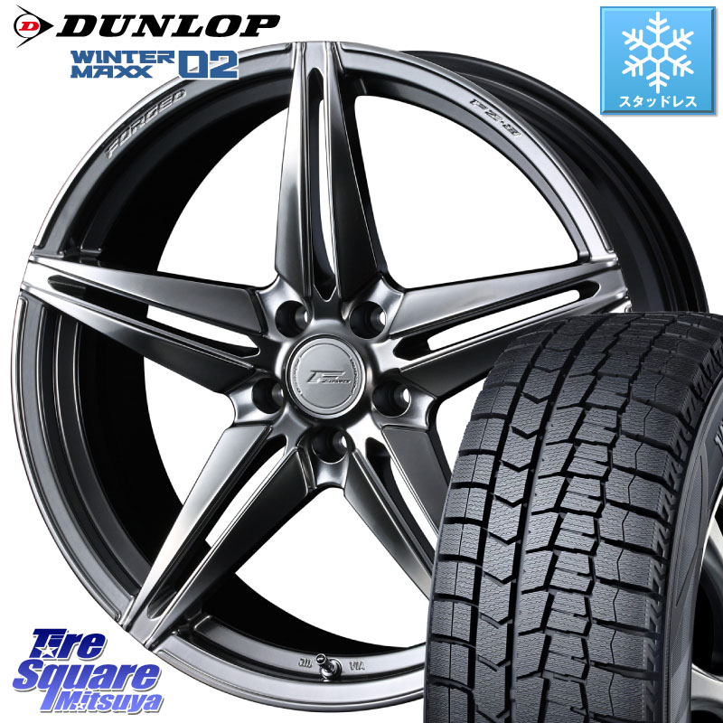 DUNLOP ウィンターマックス02 WM02 ダンロップ スタッドレス ミツヤ 235/50R18 WEDS F ZERO FZ-3 FZ3 鍛造 FORGED ホイール18インチ エフゼロ 18 X 7.5J +38 5穴 114.3 30系アルファード 30系ヴェルファイア 20系アルファード