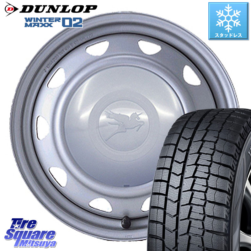 DUNLOP ウィンターマックス02 WM02 ダンロップ スタッドレス ミツヤ 165/70R14WEDS キャロウィン PC-553 スチールホイール 14インチ 14X5.5J 40 4穴 100 K13マーチ Mx27/37/47Sソリオ・MB37SデリカD2 140系ポルテ ヴィッツ スペイド アクア デミオ DEMIO MAZDA デリカ|タイヤスクエアミツヤ