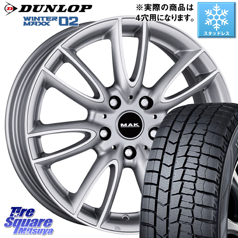 DUNLOP ウィンターマックス02 WM02 ダンロップ スタッドレス ミツヤ 175/65R15 阿部商会 MAK JACKIY ジャッキー ホイール 15インチ 15 X 5.5J(MINI F55 F56 F57) +46 5穴 112 MINI ミニ F55 F56 F57