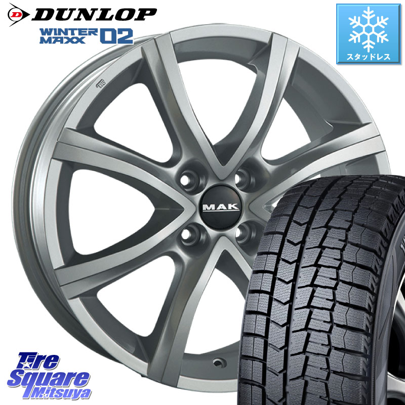 DUNLOP ウィンターマックス02 WM02 CUV ダンロップ スタッドレス ミツヤ 215/55R17阿部商会 MAK ANTIBES ホイール 17インチ 17X7.0J(DS4 B7) 25 4穴 108 シトロエン DS4 シトロエン B7系|タイヤスクエアミツヤ