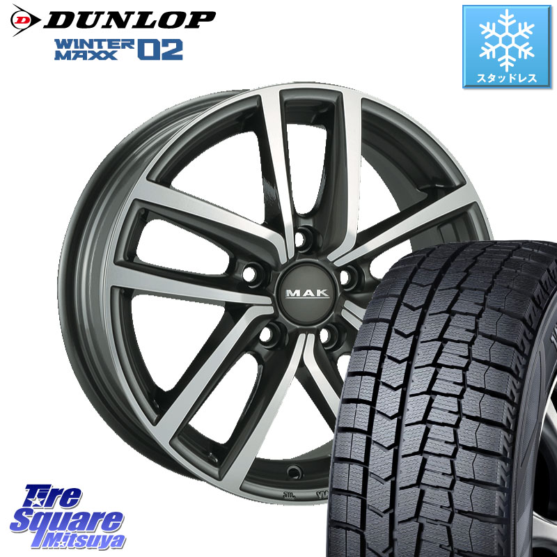 DUNLOP ウィンターマックス02 WM02 XL CUV ダンロップ スタッドレス ミツヤ 225/55R17阿部商会 MAK DRESDEN ホイール 17インチ 17X7.0J(VW PASSATALLTRACK 3CD) 40 5穴 112 フォルクスワーゲン パサート オールトラック｜タイヤスクエアミツヤ