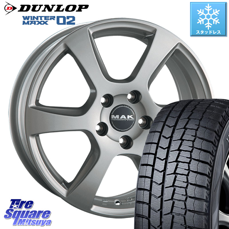 DUNLOP ウィンターマックス02 WM02 CUV ダンロップ スタッドレス ミツヤ 215/55R17 阿部商会 MAK VINCI(ヴィンチ) ホイール 17インチ 17 X 7.0J(AUDI Q2 GAC) +45 5穴 112 アウディ Q2