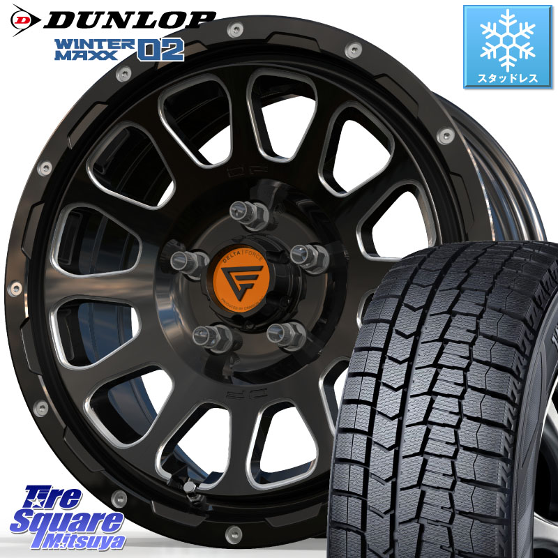 DUNLOP ウィンターマックス02 WM02 ダンロップ スタッドレス ミツヤ 205/65R16 DELTA FORCE デルタフォース オーバル 16インチ 16 X 7.0J +35 5穴 114.3