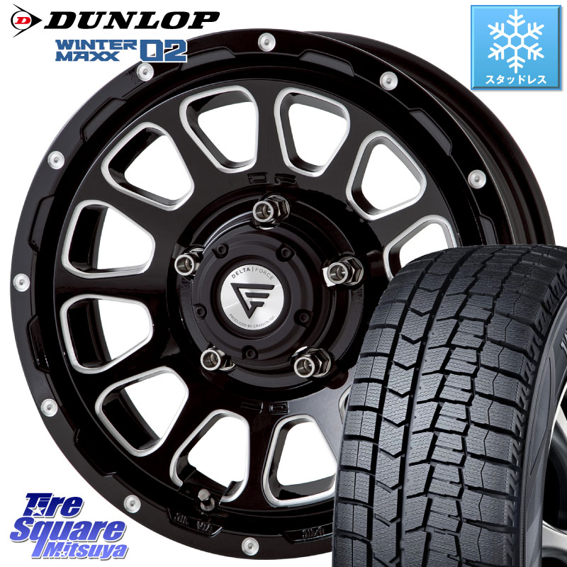 DUNLOP ウィンターマックス02 WM02 CUV ダンロップ スタッドレス ミツヤ 215/65R16 DELTA FORCE デルタフォース オーバル ジムニー専用 ホイール 16インチ 16 X 5.5J +20 5穴 139.7 ジムニー専用(要オーバーフェンダー等)