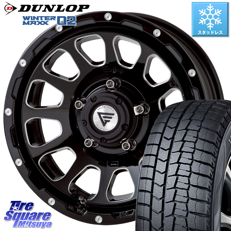 DUNLOP ウィンターマックス02 WM02 CUV ダンロップ スタッドレス ミツヤ 215/65R16 DELTA FORCE デルタフォース オーバル シエラ専用 インセット-5 16インチ 16 X 6.0J +0 5穴 139.7 ジムニー専用(要オーバーフェンダー等) ジムニ－シエラ・ノマド(カスタム)