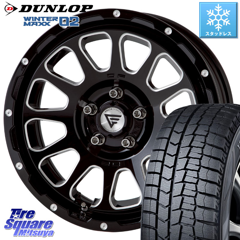 DUNLOP ウィンターマックス02 WM02 CUV ダンロップ スタッドレス ミツヤ 215/60R17DELTA FORCE デルタフォース オーバル 7J ホイール 17インチ 17X7.0J 32 5穴 114.3 20系アルファード ヴェルファイア｜タイヤスクエアミツヤ