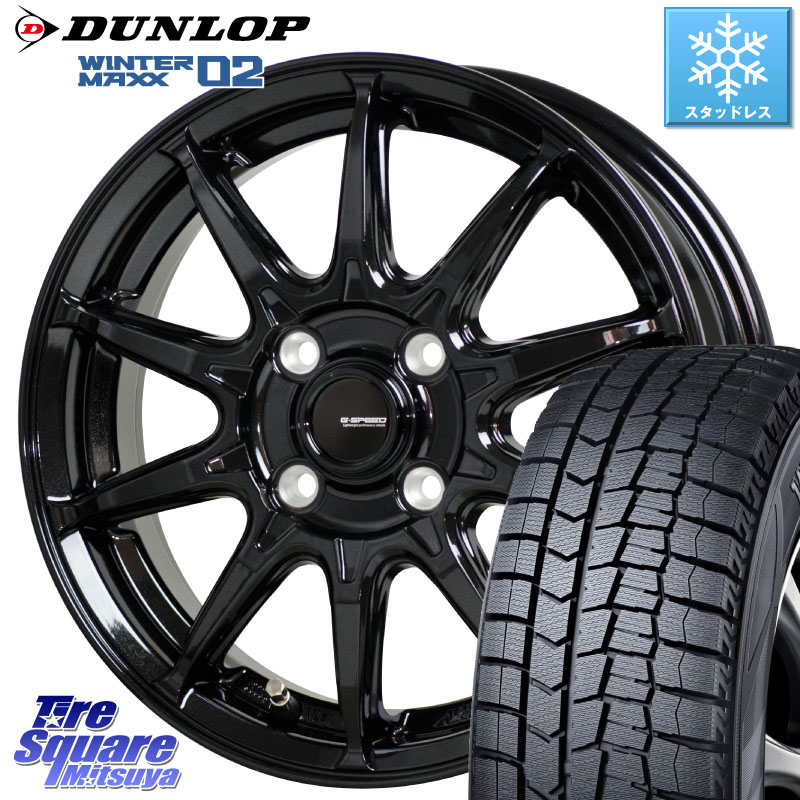 DUNLOP ウィンターマックス02 WM02 ダンロップ スタッドレス ミツヤ 175/60R16 HotStuff G-SPEED G-05 G05 16インチ ジースピード ホイール 16 X 6.0J +45 4穴 100 アクア クロスビー