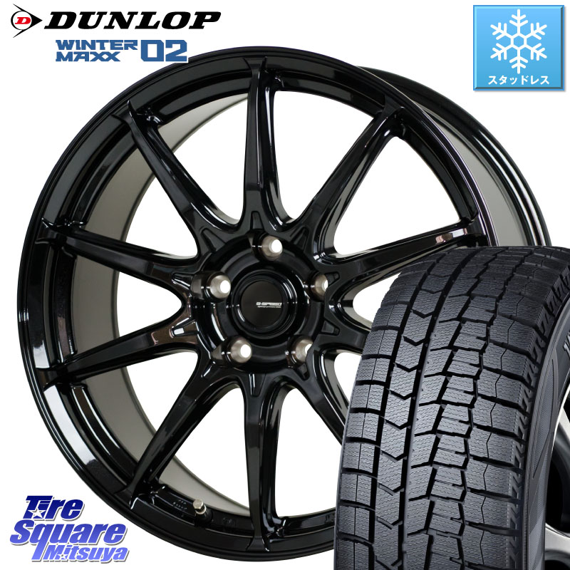DUNLOP ウィンターマックス02 WM02 XL CUV ダンロップ スタッドレス ミツヤ 225/55R17 HotStuff G-SPEED G-05 G05 17インチ ジースピード ホイール 17 X 7.0J +48 5穴 114.3 RV系ヴェゼル MAZDA6 BN・BL系レガシィ