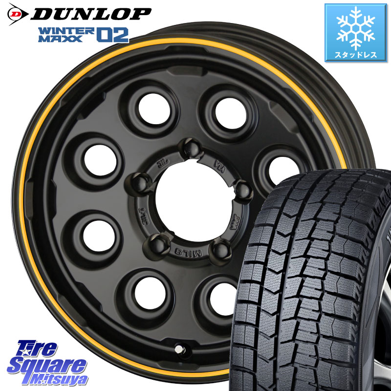 DUNLOP ウィンターマックス02 WM02 CUV ダンロップ スタッドレス ミツヤ 215/65R16 KYOHO PPX MIL:8 ホイール 4本 16インチ 16 X 5.5J +0 5穴 139.7 ジムニー専用(要オーバーフェンダー等)