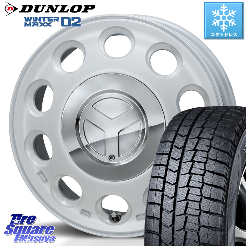 DUNLOP ウィンターマックス02 WM02 ダンロップ スタッドレス ミツヤ 165/55R14 MONZA PIEDINO ピエディーノ 14インチ 14 X 4.5J +45 4穴 100 ハイゼット アゲトラCustom車用※軽自動車専用ホイール※