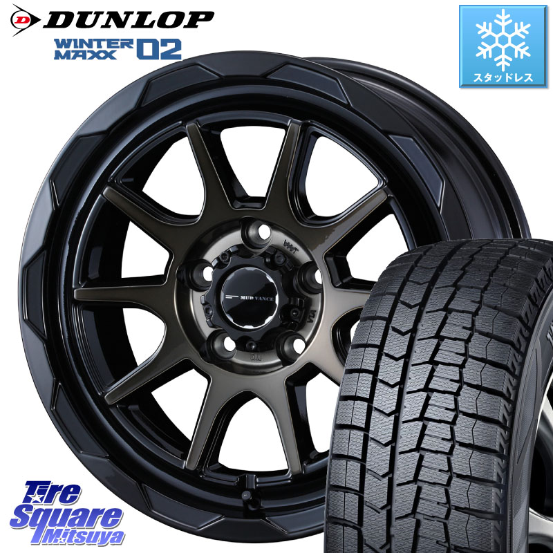 DUNLOP ウィンターマックス02 WM02 XL ダンロップ スタッドレス ミツヤ 225/50R17 WEDS マッドヴァンス 06 MUD VANCE 06 ウエッズ 17インチ 17 X 7.0J +40 5穴 114.3 WRX S4(VBH)