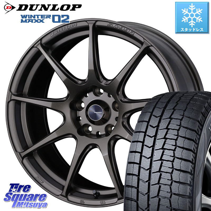 DUNLOP ウィンターマックス02 WM02 STD CUV ダンロップ スタッドレス ミツヤ 225/45R18 WEDS ウェッズ スポーツ SA99R SA-99R 18インチ 18 X 8.5J +35 5穴 114.3