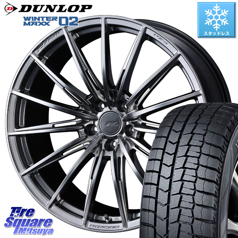 DUNLOP ウィンターマックス02 WM02 STD CUV ダンロップ スタッドレス ミツヤ 225/45R18 WEDS F ZERO FZ4 FZ-4 鍛造 FORGED 18インチ エフゼロ 18 X 8.0J +45 5穴 114.3 90系ノア ヴォクシー プリウスアルファ リーフ RP6～8ステップワゴン 177,525円