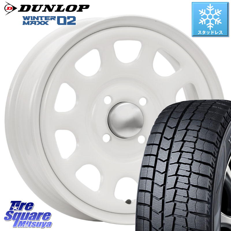 DUNLOP ウィンターマックス02 WM02 ダンロップ スタッドレス ミツヤ 165/70R14MLJ デイトナ SS DAYTONA SS WH 4H 14インチ 14X5.0J 42 4穴 100 ハスラー リフトアップ等カスタム フレアクロスオーバー リフトアップ等カスタムサイズ|タイヤスクエアミツヤ