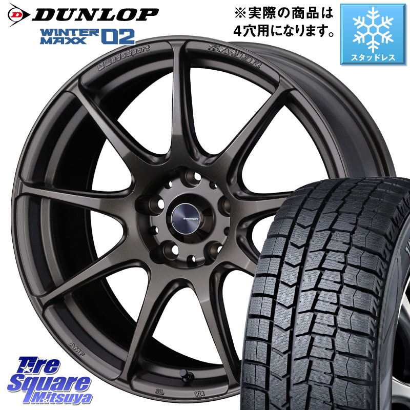 DUNLOP ウィンターマックス02 WM02 ダンロップ スタッドレス ミツヤ 215/45R17 WEDS ウェッズ スポーツ SA99R SA-99R 17インチ 17 X 6.5J +50 4穴 100 FITクロスター