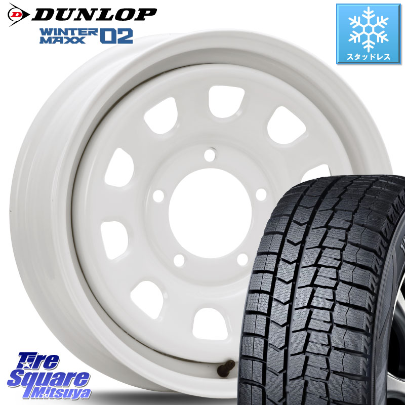 DUNLOP ウィンターマックス02 WM02 CUV ダンロップ スタッドレス ミツヤ 215/65R16 MLJ デイトナ SS DAYTONA ホワイト 16インチ 16 X 5.5J +20 5穴 139.7 ジムニー専用(要オーバーフェンダー等)