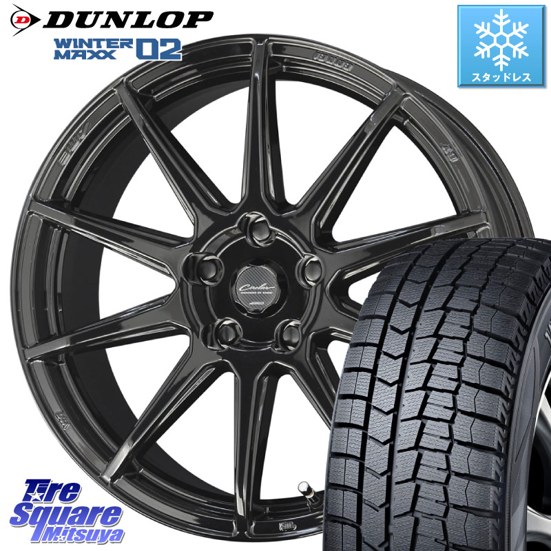 DUNLOP ウィンターマックス02 WM02 STD CUV ダンロップ スタッドレス ミツヤ 225/45R18 KYOHO 【欠品次回3月末】キョウホウ CIRCLAR サーキュラー C10R 18インチ 18 X 7.0J +48 5穴 114.3 P15キックス リーフ RP6～8ステップワゴン CX-3 レヴォーグ RC系オデッセイ前期