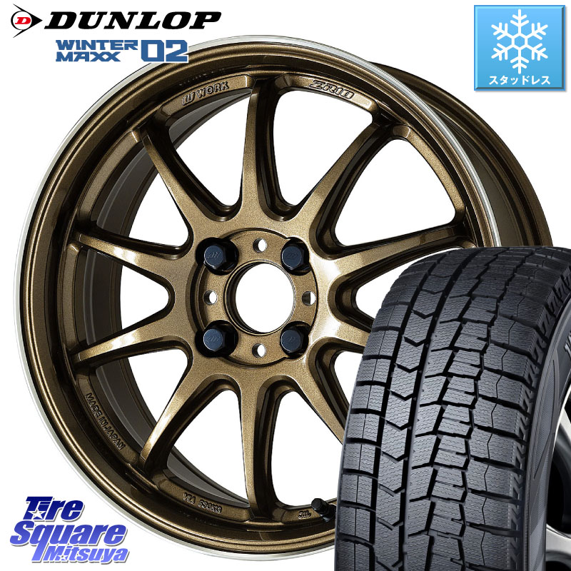 DUNLOP ウィンターマックス02 WM02 ダンロップ スタッドレス ミツヤ 205/65R16 WORK ワーク EMOTION エモーション ZR10 HGLC 16インチ 16 X 6.5J +38 4穴 100