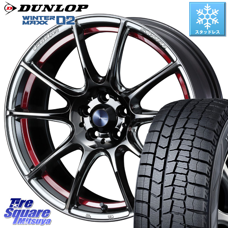 DUNLOP ウィンターマックス02 WM02 DSST RFT ランフラット ダンロップ スタッドレス ミツヤ 225/50RF18WEDS 【欠品次回09月上旬】 WedsSport SA-25R SA25R ウェッズ スポーツ ホイール 18インチ 18X8.0J 45 5穴 114.3 UX レクサス|タイヤスクエアミツヤ