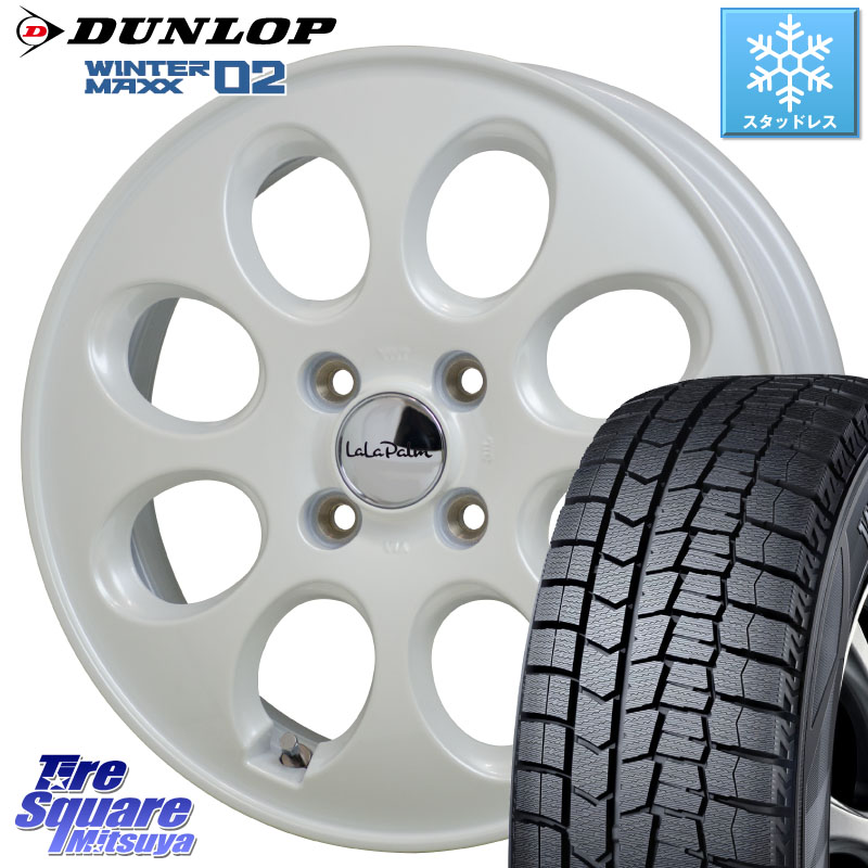DUNLOP ウィンターマックス02 WM02 ダンロップ スタッドレス ミツヤ 155/55R14HotStuff ララパーム オーバル LaLa Palm Oval ホイール 14X4.5J 45 4穴 100 オッティ OTTI 日産 ザッツ｜タイヤスクエアミツヤ