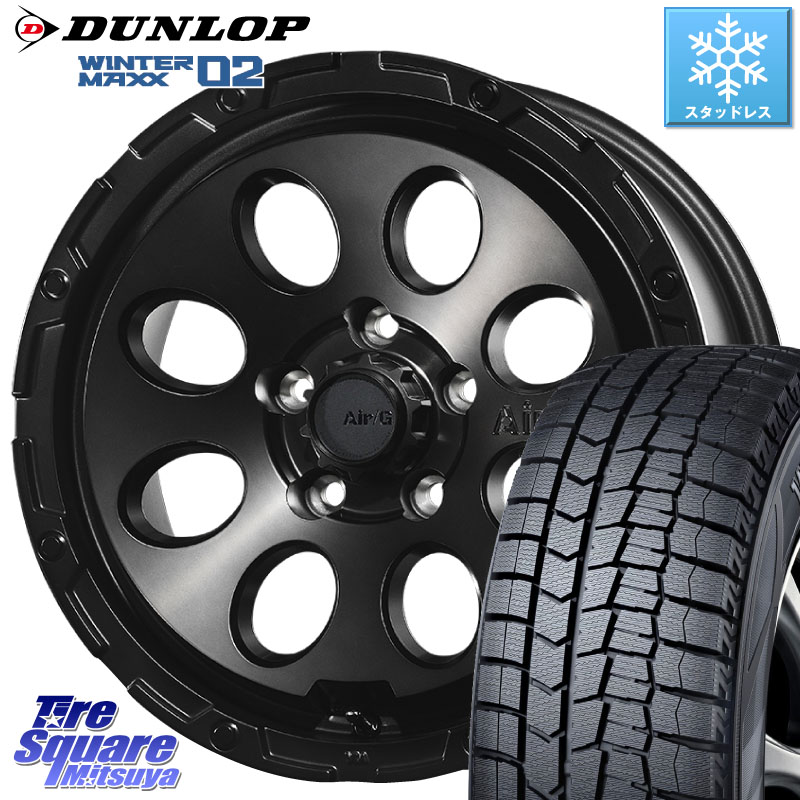 DUNLOP ウィンターマックス02 WM02 CUV ダンロップ スタッドレス ミツヤ 215/60R164X4エンジニアリング Air G Massive エアーGマッシブ ホイール 16インチ 16X7.0J 35 5穴 114.3 マークXジオ クラウンロイヤル クラウンハイブリッド クラウンハイブリッド 220・H20系|タイヤスクエアミツヤ