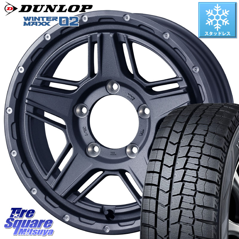 DUNLOP ウィンターマックス02 WM02 CUV ダンロップ スタッドレス ミツヤ 215/65R16 WEDS 40545 マッドヴァンス MUD VANCE 07 16インチ 16 X 5.5J +22 5穴 139.7 ジムニー専用(要オーバーフェンダー等)