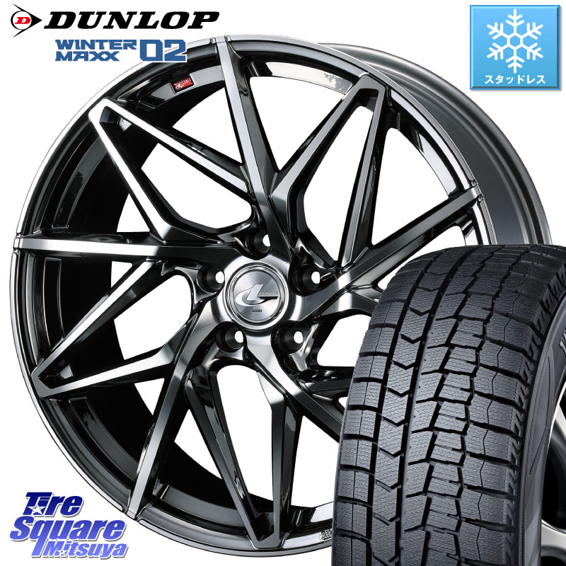 DUNLOP ウィンターマックス02 WM02 CUV ダンロップ スタッドレス ミツヤ 215/60R17 WEDS 40603 レオニス LEONIS IT 17インチ 17 X 7.0J +53 5穴 114.3 C-HR 50系エスティマ E52エルグランド ZR-V RV系ヴェゼル RC系オデッセイ後期