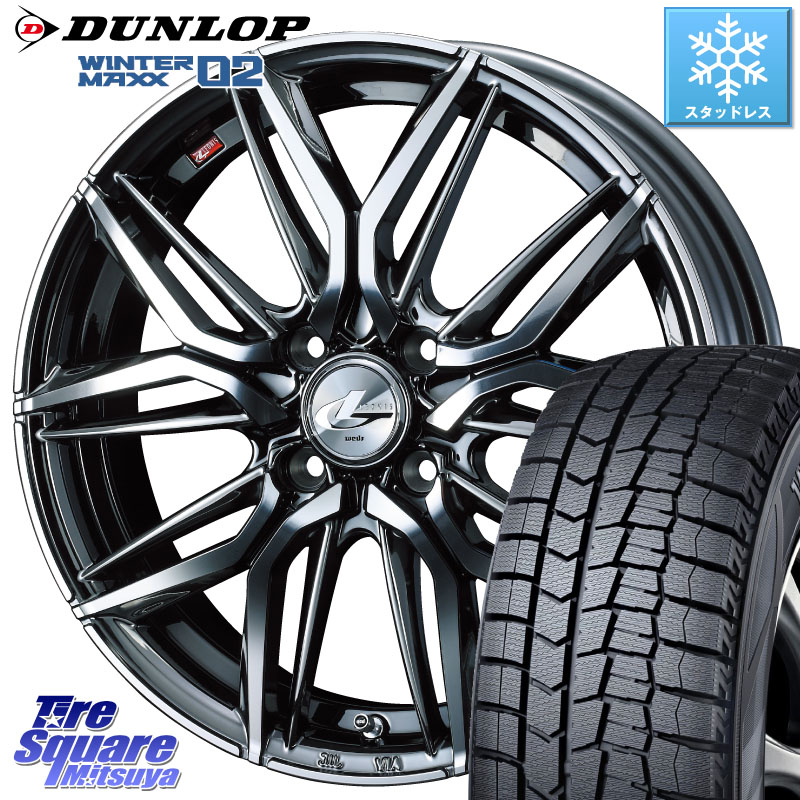 DUNLOP ウィンターマックス02 WM02 ダンロップ スタッドレス ミツヤ 175/60R16 WEDS 40790 レオニス LEONIS LM BMCMC 16インチ 16 X 6.0J +42 4穴 100 アクア クロスビー