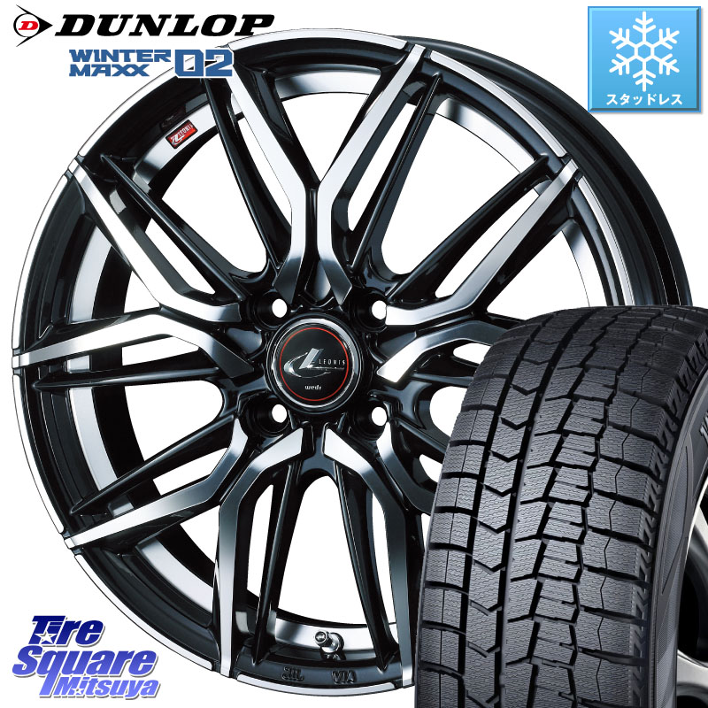 DUNLOP ウィンターマックス02 WM02 ダンロップ スタッドレス ミツヤ 175/60R16 WEDS 【欠品次回05月上旬】 40788 レオニス LEONIS LM 16インチ 16 X 6.0J +42 4穴 100 アクア クロスビー