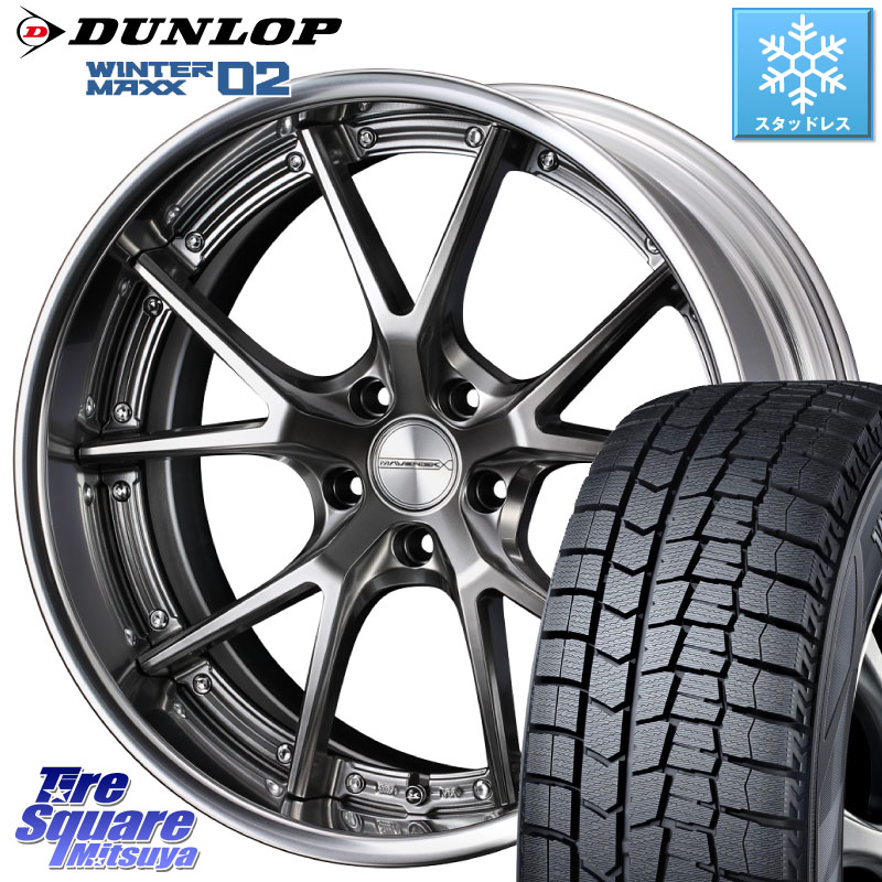 DUNLOP ウィンターマックス02 WM02 ダンロップ スタッドレス ミツヤ 235/50R18 WEDS MAVERICK 905S PS S-LoDisk 18インチ 2ピース 18 X 8.5J +38 5穴 114.3 30系アルファード 30系ヴェルファイア 20系アルファード