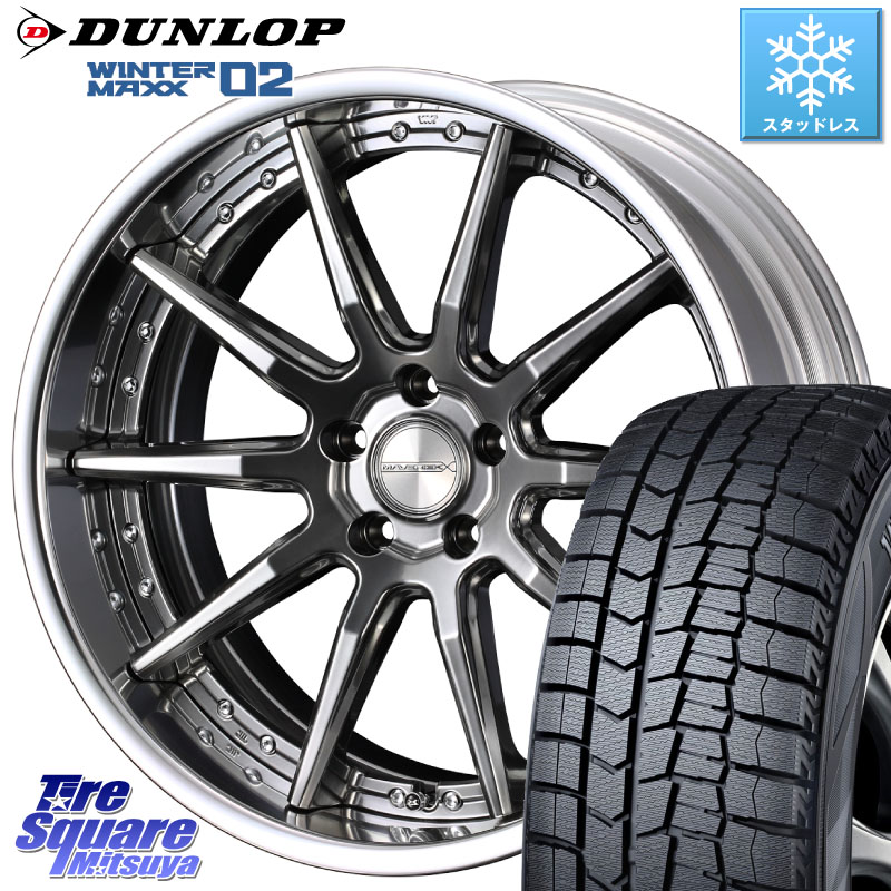 DUNLOP ウィンターマックス02 WM02 STD CUV ダンロップ スタッドレス ミツヤ 225/45R18 WEDS MAVERICK 1410S S-LoDisk 18インチ 2ピース 18 X 8.5J +38 5穴 114.3