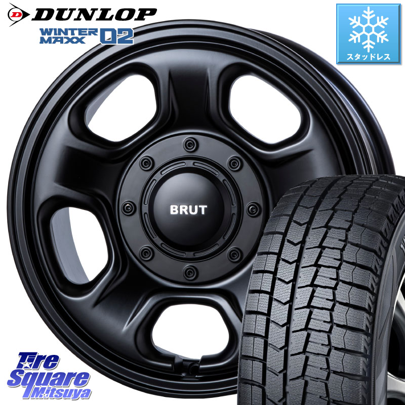 DUNLOP ウィンターマックス02 WM02 CUV ダンロップ スタッドレス ミツヤ 215/60R16 BRUT ブルート BR-33 BR33 ホイール 16インチ 16 X 6.5J +25 6穴 139.7