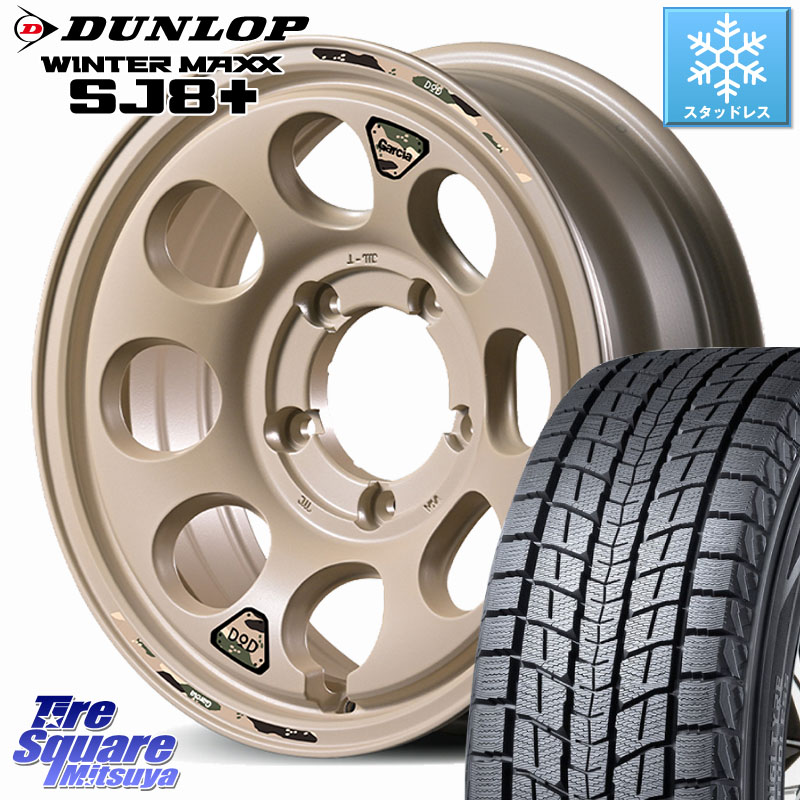 DUNLOP WINTERMAXX SJ8+ ウィンターマックス SJ8プラス スタッドレス ミツヤ 215/70R16 MANARAY MID x DOD ウシャリン ホイール 16インチ 16 X 5.5J +20 5穴 139.7 ジムニー専用(要オーバーフェンダー等)