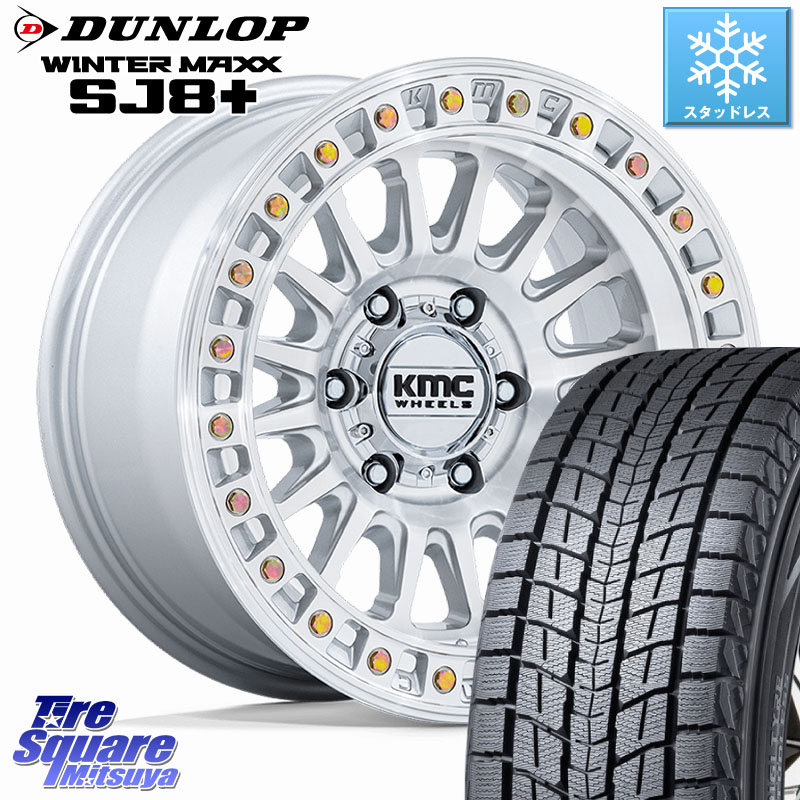 DUNLOP WINTERMAXX SJ8+ ウィンターマックス SJ8プラス スタッドレス ミツヤ 265/65R17 KMC KM552 IMS ホイール 17インチ 17 X 8.5J +25 6穴 139.7 150系ランドクルーザープラド トライトンGSR