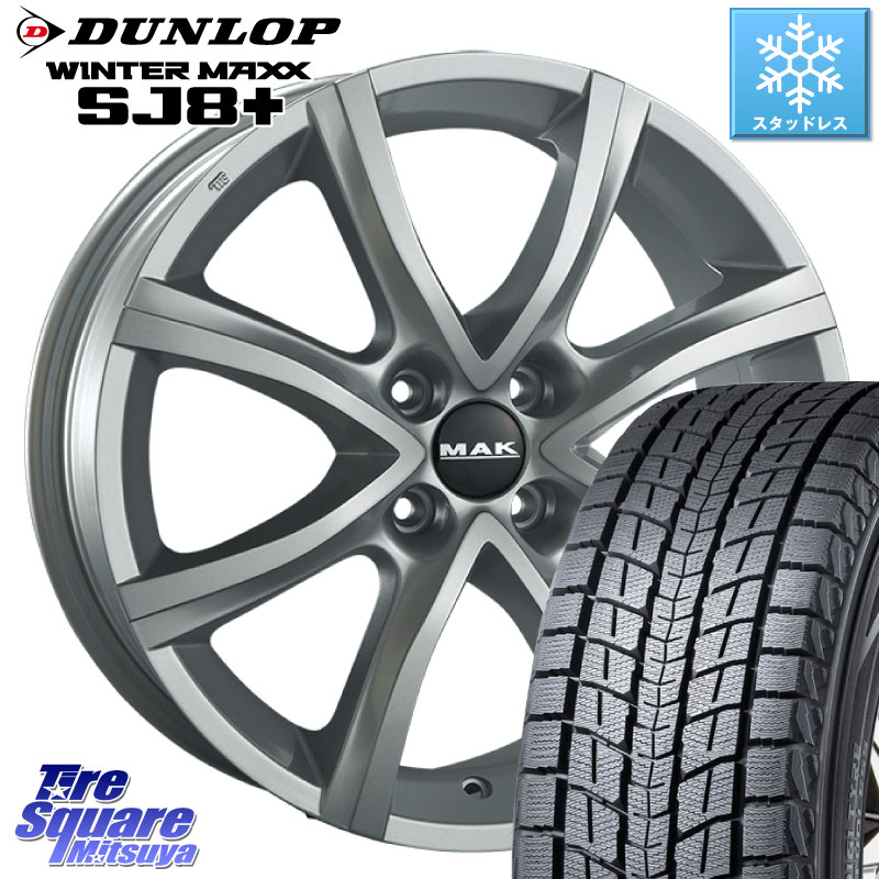 DUNLOP WINTERMAXX SJ8+ ウィンターマックス SJ8プラス スタッドレス ミツヤ 215/60R17阿部商会 MAK ANTIBES ホイール 17インチ 17X7.0J(DS33 D34) 25 4穴 108 シトロエン DS3 クロスバック D34系|タイヤスクエアミツヤ