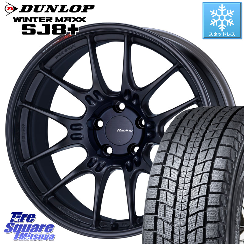 DUNLOP WINTERMAXX SJ8+ ウィンターマックス SJ8プラス スタッドレス ミツヤ 225/55R19 ENKEI エンケイ RACING GTC02 BK ホイール 19インチ 19 X 7.5J +45 5穴 114.3 BT5レガシィアウトバック