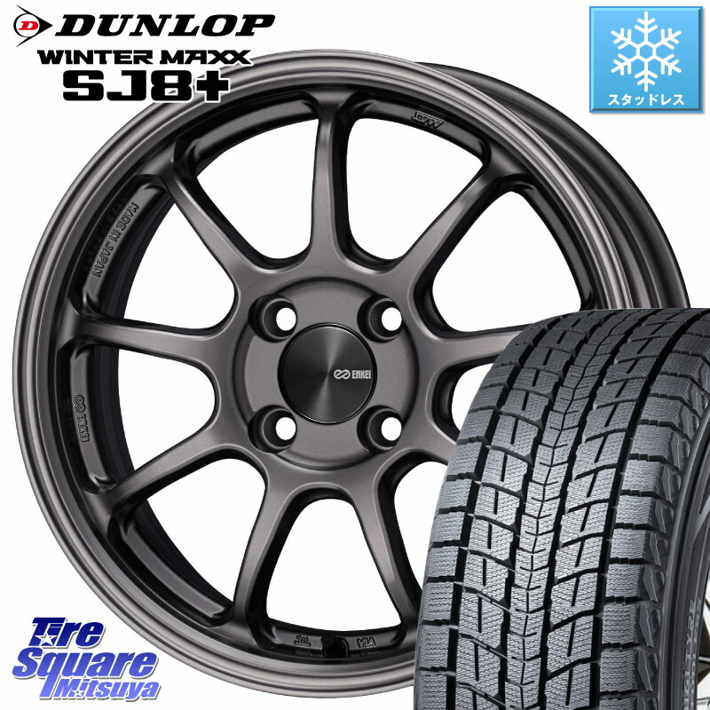 DUNLOP WINTERMAXX SJ8+ ウィンターマックス SJ8プラス スタッドレス ミツヤ 215/70R16 ENKEI PerformanceLine PF09 ホイール 4本 16インチ 16 X 6.5J +38 4穴 100