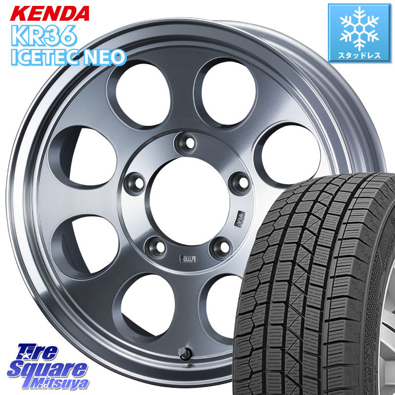KENDA KR36 ICETEC NEO 2025年製 アイステックネオ ケンダ スタッドレス ミツヤ 215/70R16 WEDS JIMLINE TYPE2 POL 16インチ ジムライン 16 X 5.5J +22 5穴 139.7 ジムニー専用(要オーバーフェンダー等)