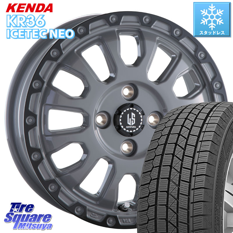 KENDA KR36 ICETEC NEO 2025年製 アイステックネオ ケンダ スタッドレス ミツヤ 215/70R16 阿部商会 LA STRADA AVENTURA アヴェンチュラ 16インチ 16 X 6.0J +40 4穴 100