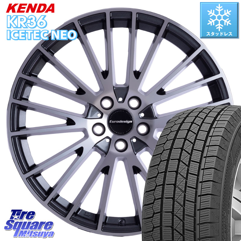 KENDA KR36 ICETEC NEO 2025年製 アイステックネオ ケンダ スタッドレス ミツヤ 225/45R17 阿部商会 Eurodesign CALWER ホイール 17インチ 17 X 7.0J(MINI F54) +52 5穴 112 MINI ミニ クラブマン F54