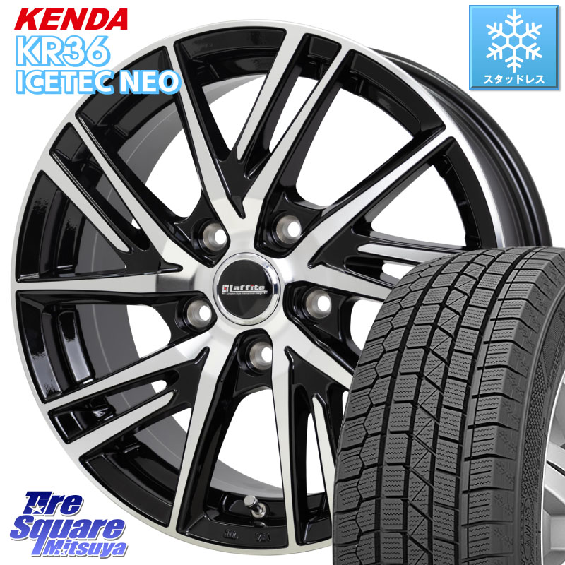 KENDA KR36 ICETEC NEO 2025年製 アイステックネオ ケンダ スタッドレス ミツヤ 175/80R15 HotStuff ラフィット LW06-2 LW-06-2 ホイール 15インチ 15 X 6.0J +43 5穴 114.3 パジェロミニ