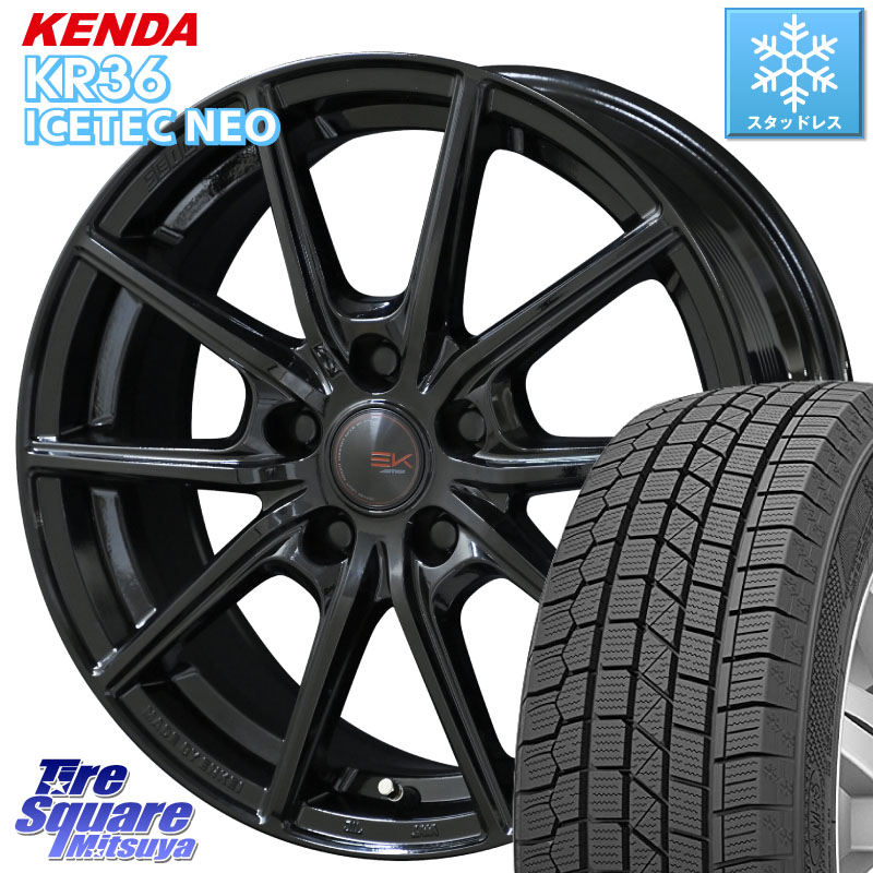 KENDA KR36 ICETEC NEO 2025年製 アイステックネオ ケンダ スタッドレス ミツヤ 225/55R17 KYOHO SEIN EK ザインEK ホイール 17インチ 17 X 7.0J +42 5穴 114.3 MAZDA6 10系アルファード