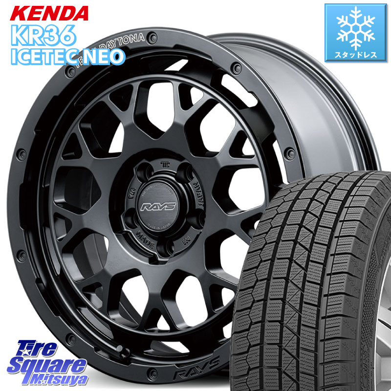 KENDA ケンダ KR36 ICETEC NEO アイステックネオ 2024年製 スタッドレス ミツヤ 235/55R18 RAYS TEAM DAYTONA M9+ BOJ ホイール 18インチ 18 X 7.5J +32 5穴 114.3