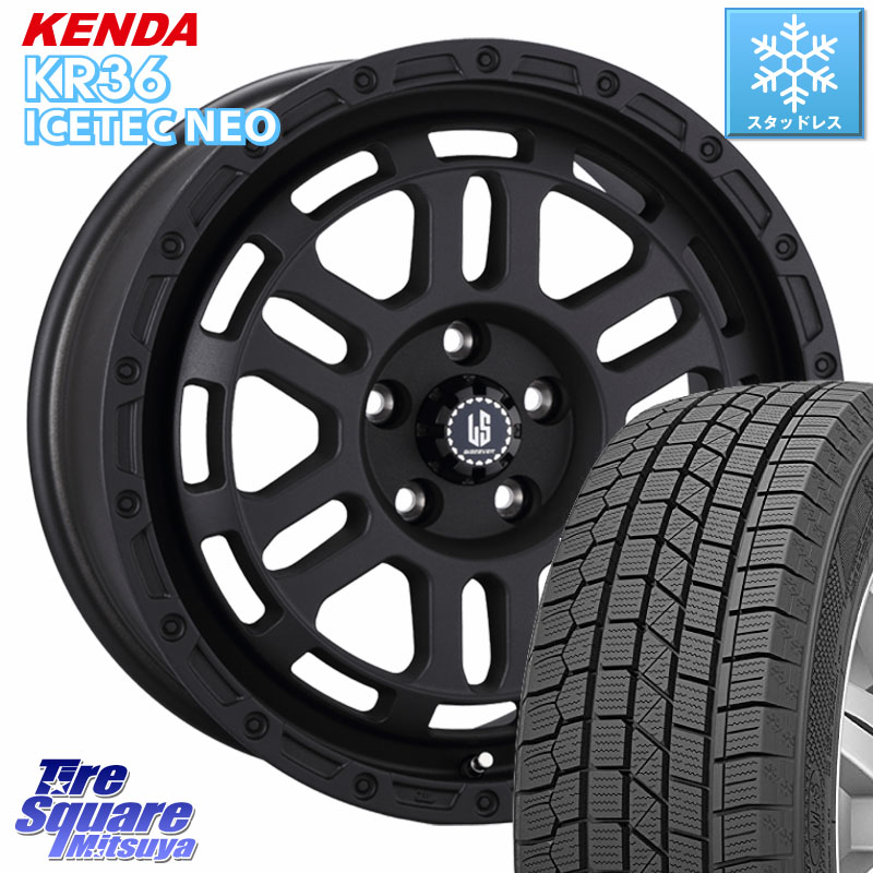 KENDA KR36 ICETEC NEO 2025年製 アイステックネオ ケンダ スタッドレス ミツヤ 225/55R18阿部商会 LA STRADA DISCOVER ホイール 18インチ 18X8.0J 40 5穴 114.3 デリカD:5 エクストレイル X-TRAIL 日産 エクリプスクロス RVR アウトランダー｜タイヤスクエアミツヤ