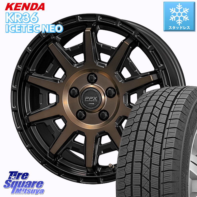 KENDA KR36 ICETEC NEO 2025年製 アイステックネオ ケンダ スタッドレス ミツヤ 215/70R16 KYOHO PPX D10X ホイール 16インチ 16 X 7.0J +35 5穴 114.3